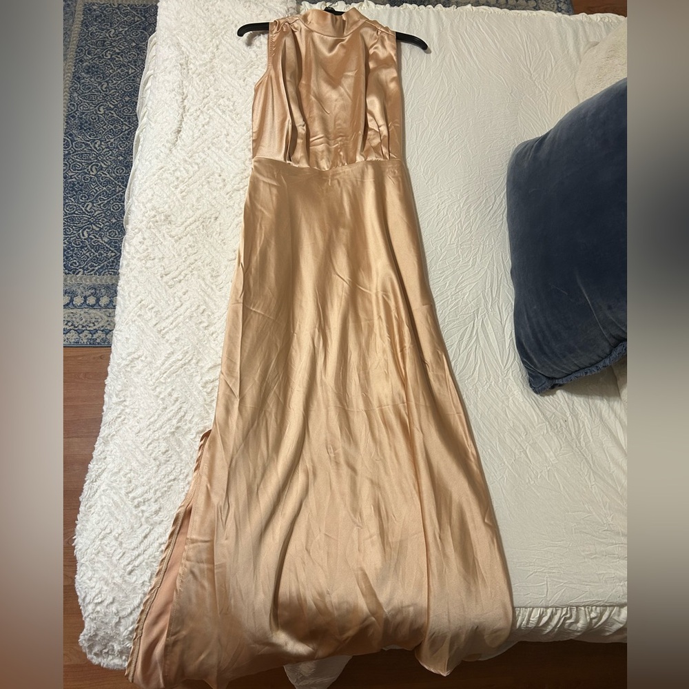 Elegant Peach Evening Gown